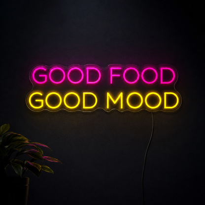 Good Food Good Mood LED Neon Sign - 02 High-Converting Product Image
