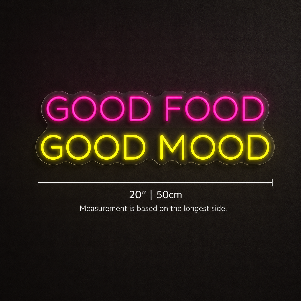 Good Food Good Mood LED Neon Sign - 04 Size Image