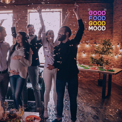 Good Food Good Mood Led Neon Sign For Bar Restaurant Decor - Shineneon