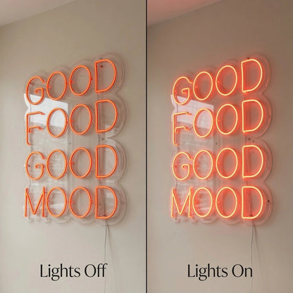 Good Food Good Mood LED Neon Sign Home Decor - Shineneon