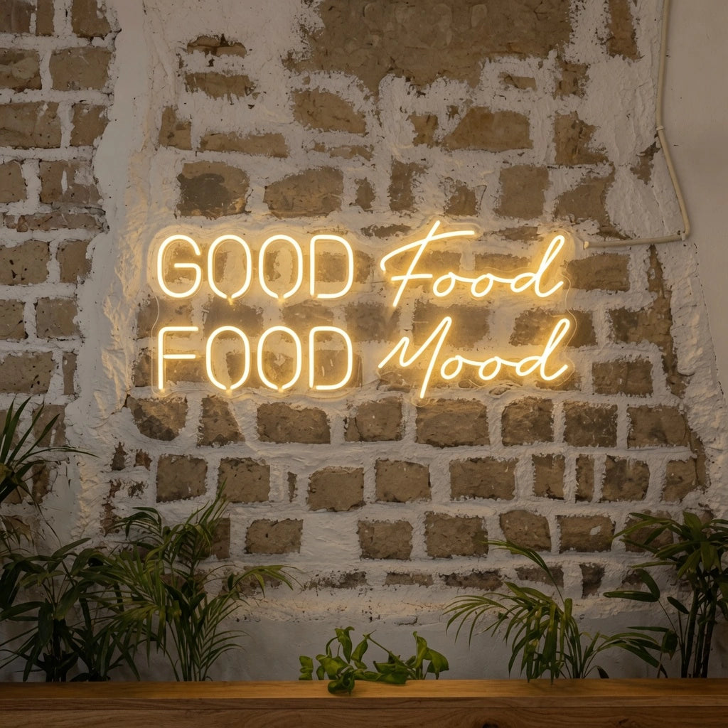 Good Food Good Mood LED Neon Sign Home Wall Art - 01 Original Product Image