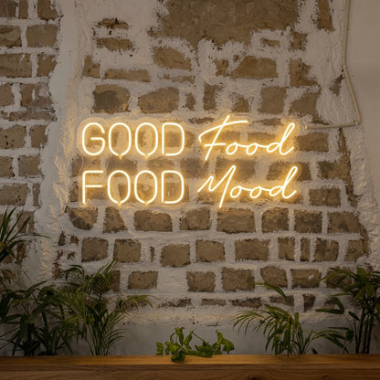 Good Food Good Mood LED Neon Sign Home Wall Art - 01 Original Product Image