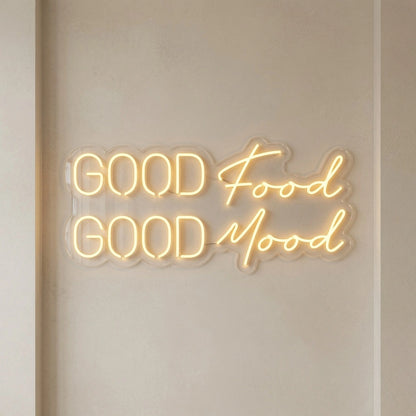 Good Food Good Mood LED Neon Sign Home Wall Art - 04 Size Image