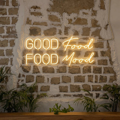 Good Food Good Mood LED Neon Sign Home Wall Art - Shineneon