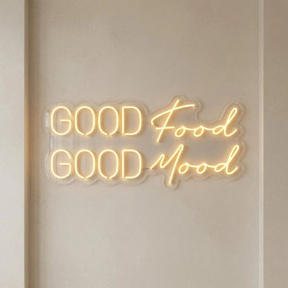 Good Food Good Mood LED Neon Sign Home Wall Art - Shineneon