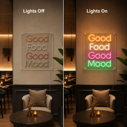 Good Food Good Mood LED Neon Sign Wall Decor - Shineneon