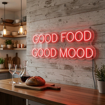 Good Food Good Mood LED Neon Sign Wall Neon Sign - 02 High-Converting Product Image