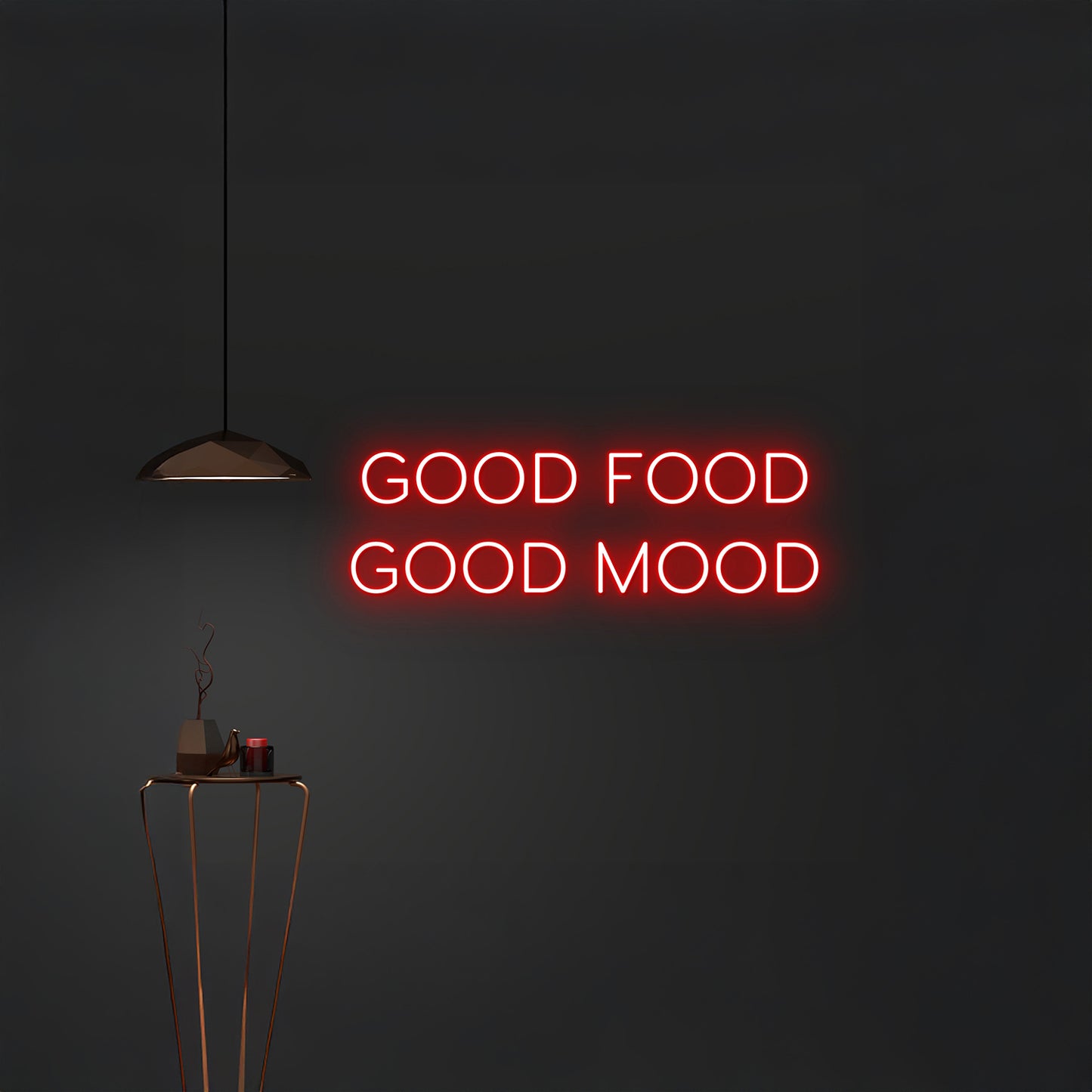 Good Food Good Mood Neon Light