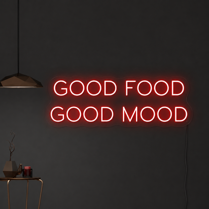 Good Food Good Mood Wall Decor LED Neon Sign - 01 Original Product Image