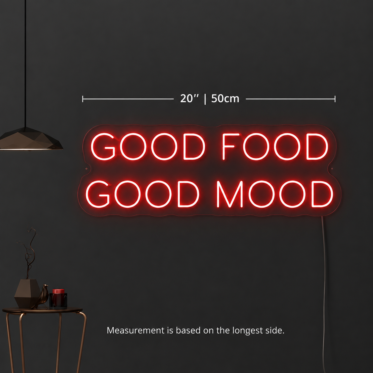 Good Food Good Mood Wall Decor LED Neon Sign - 04 Size Image
