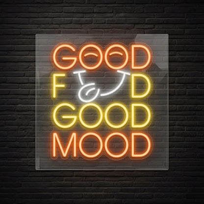Good Food Is Good Mood Wall Decor LED Neon Sign - 01 Original Product Image