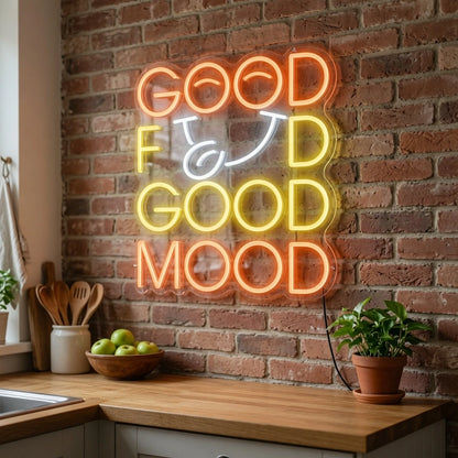 Good Food Is Good Mood Wall Decor LED Neon Sign - 03 Real Lifestyle Scene