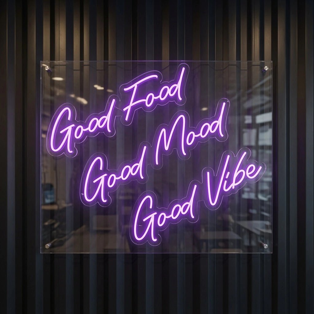Good Food Mood Vibe LED Neon Sign - Shineneon