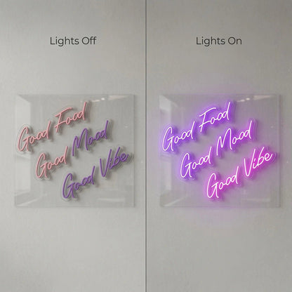 Good Food Mood Vibe LED Neon Sign - Shineneon