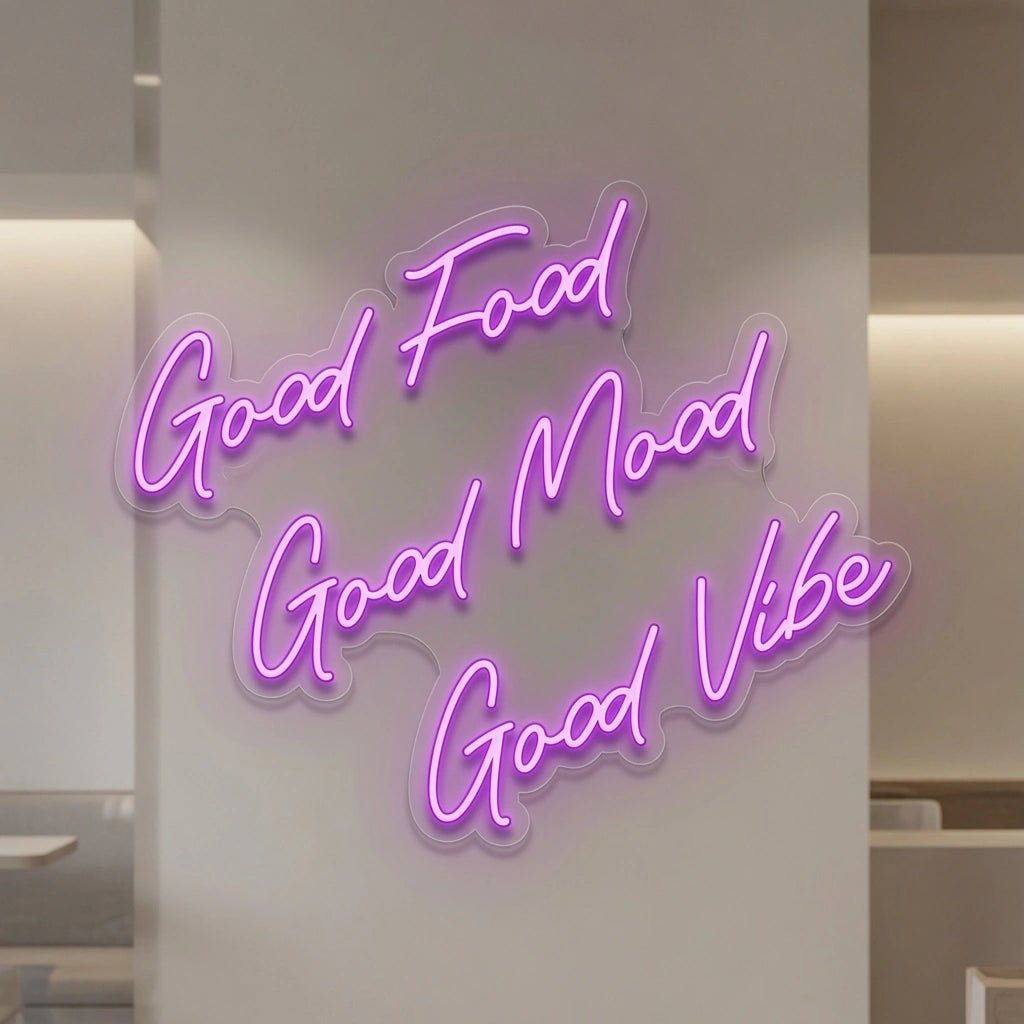Good Food Mood Vibe LED Neon Sign - Shineneon