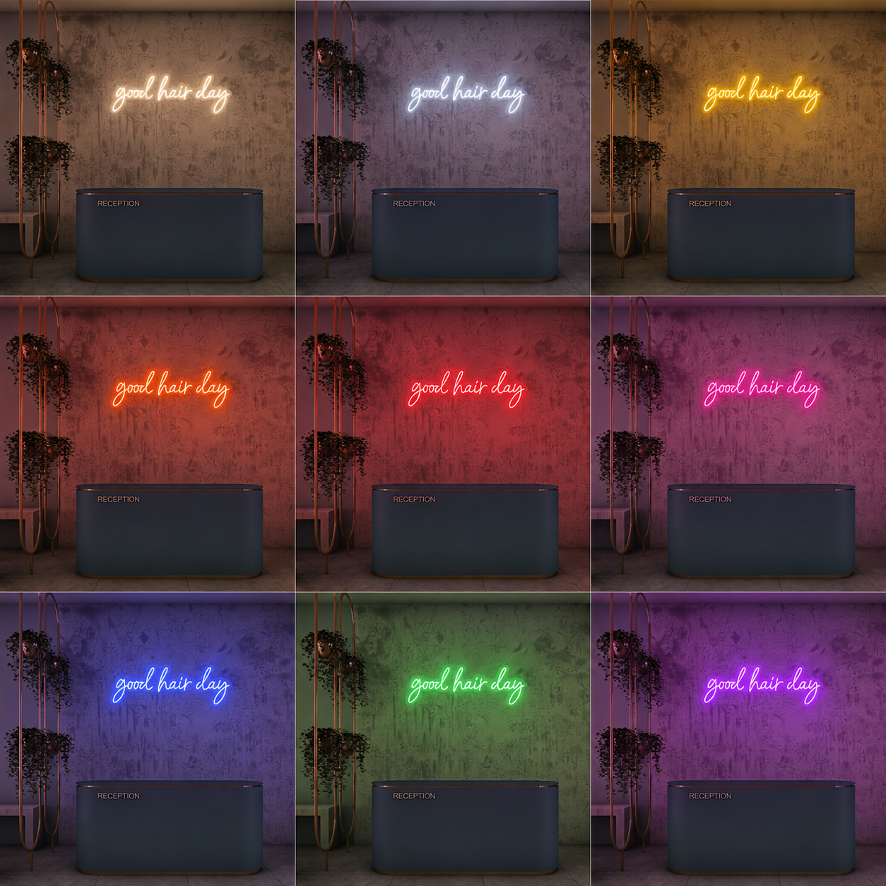 Good Hair Day LED Neon Sign Home Wall Art - 05 Color Grid