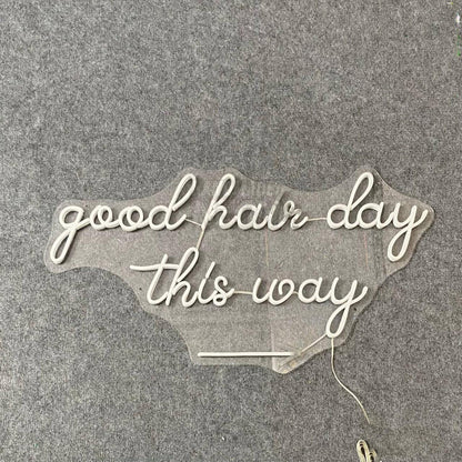Good Hair Day This Way Led Neon Sign Hair Salon Decor | Shineneon