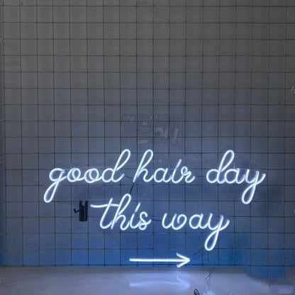 Good Hair Day This Way Led Neon Sign Hair Salon Decor | Shineneon