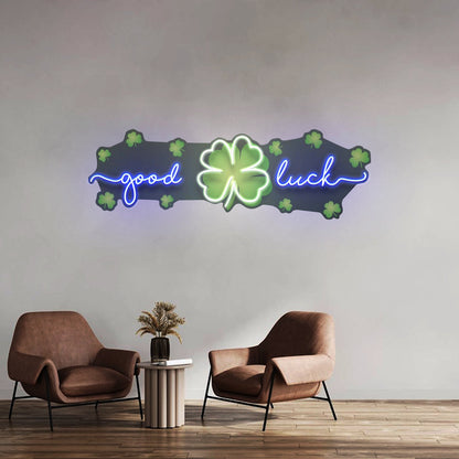 Good Luck Clover Saint Patrick Day Led Signs - Shineneon