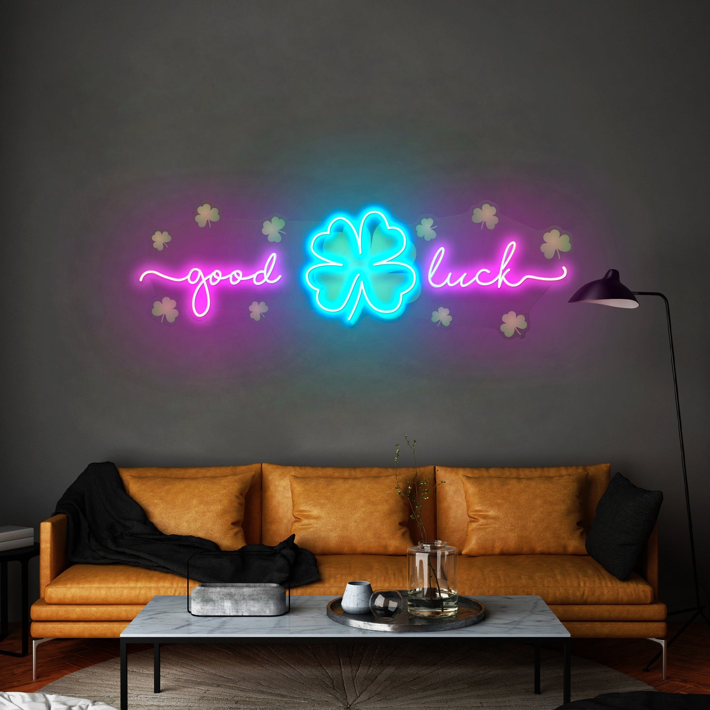 Good Luck Clover Saint Patrick Day Led Signs