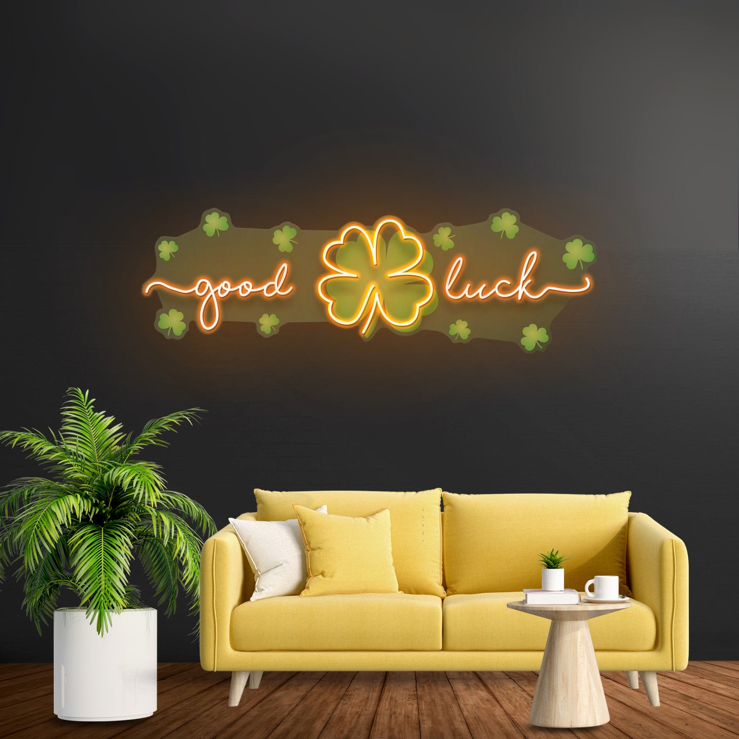 Good Luck Clover Saint Patrick Day Led Signs