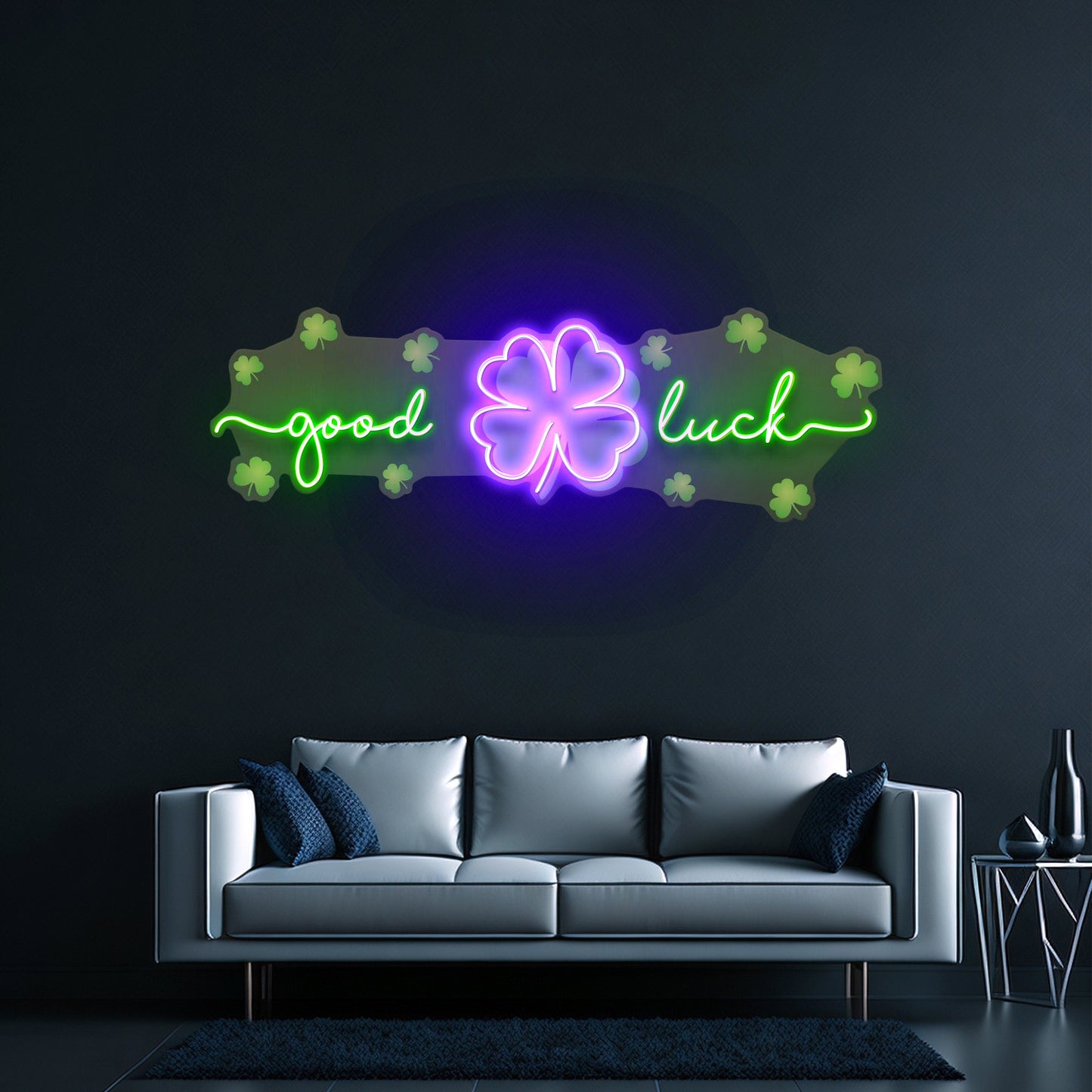 Good Luck Clover Saint Patrick Day Led Signs