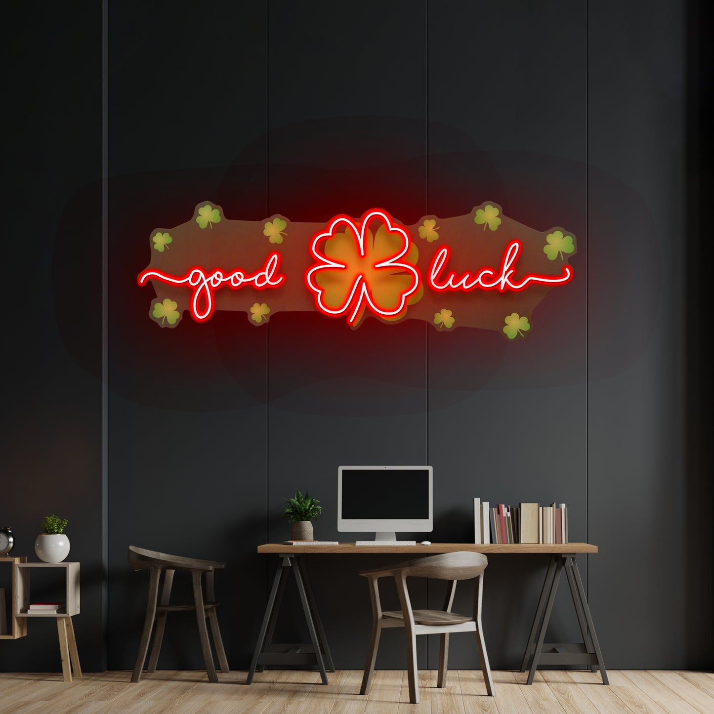 Good Luck Clover Saint Patrick Day Led Signs