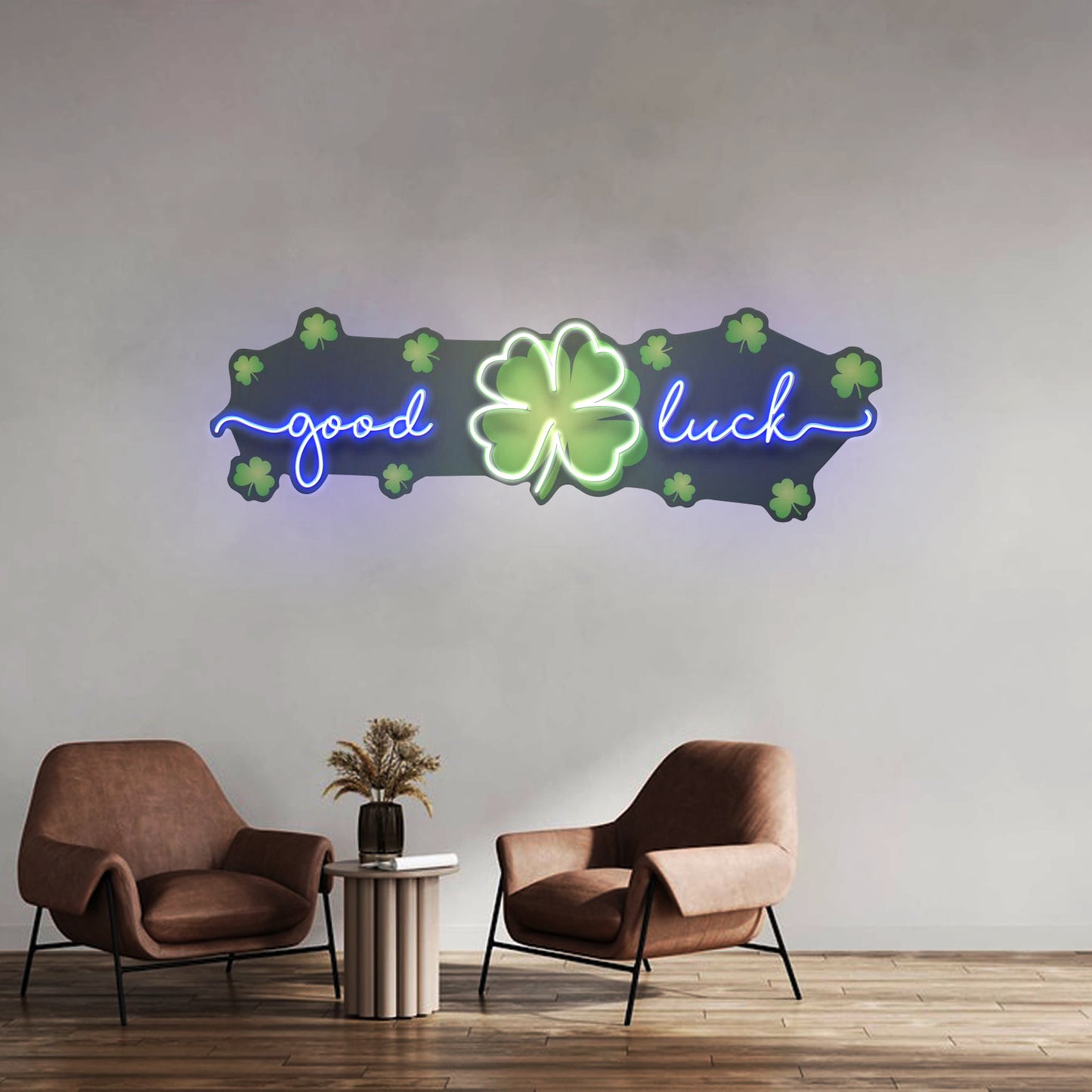 Good Luck Clover Saint Patrick Day Led Signs