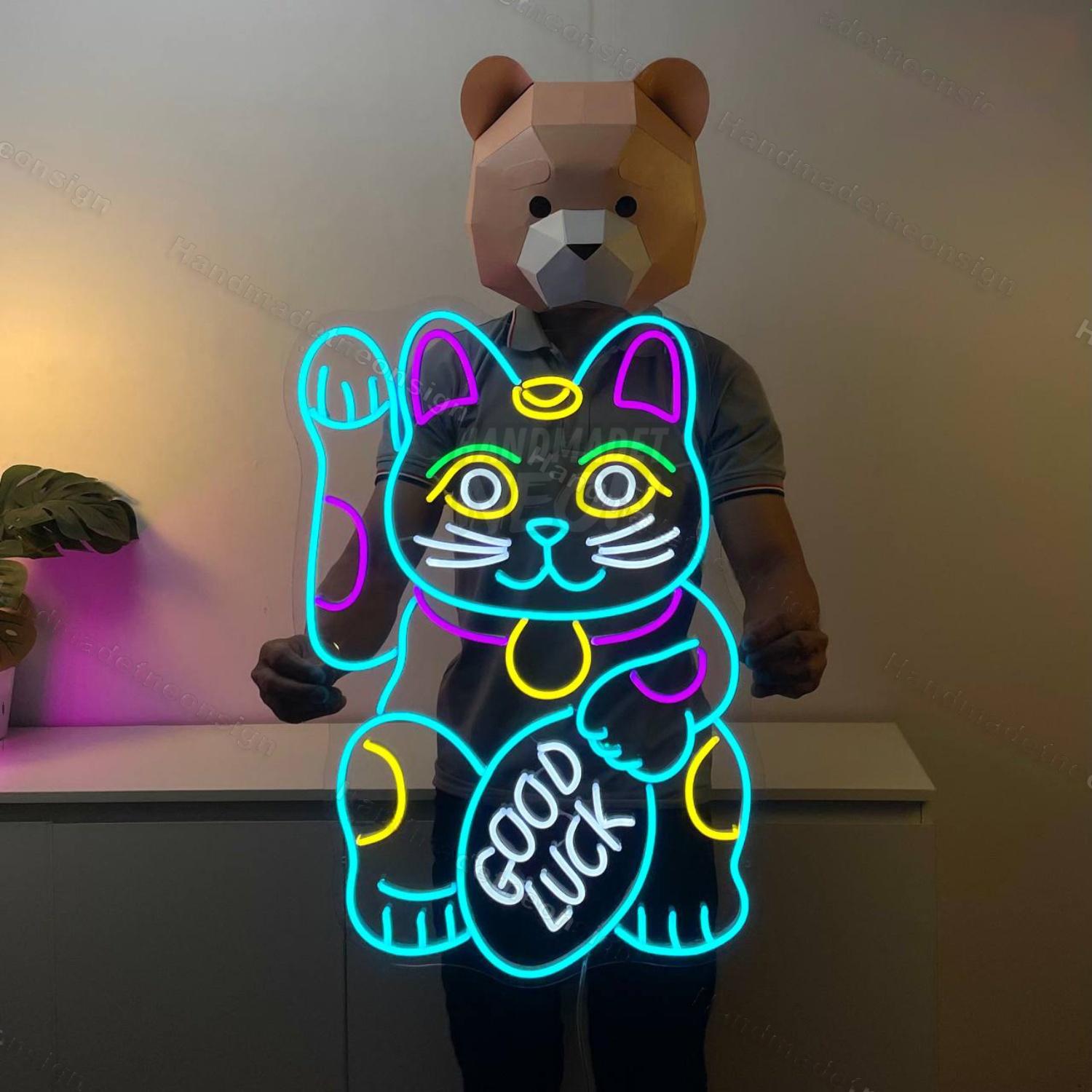 Good Lucky Cat Led Neon Sign Cat Led Neon Sign | Shineneon