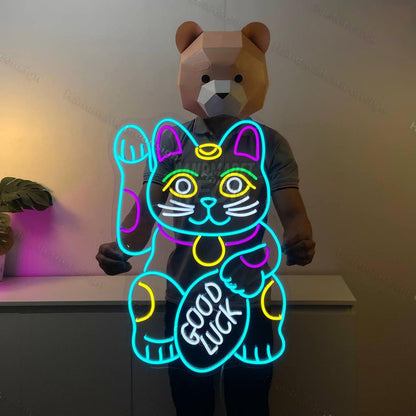 Good Lucky Cat Led Neon Sign Cat Led Neon Sign | Shineneon