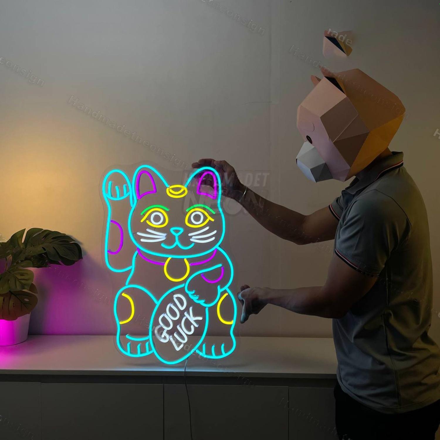 Good Lucky Cat Led Neon Sign Cat Led Neon Sign | Shineneon