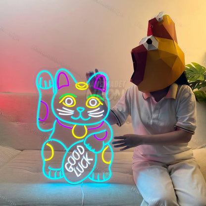 Good Lucky Cat Led Neon Sign Cat Led Neon Sign | Shineneon