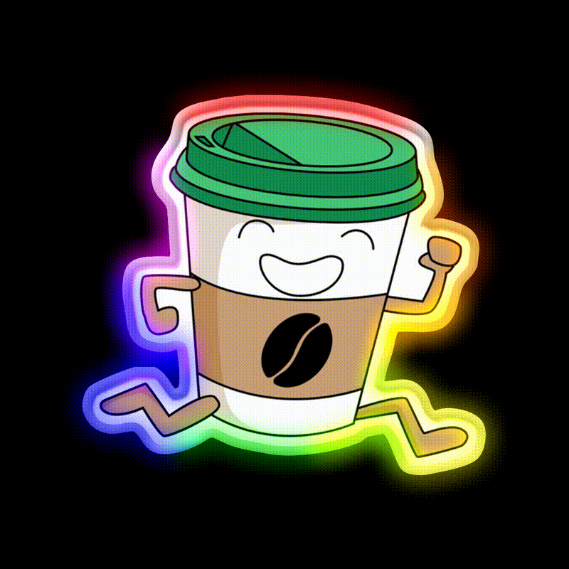 Good Morning Coffee Cup Cafe Led Neon Sign Espresso Bar Art Rgb Color