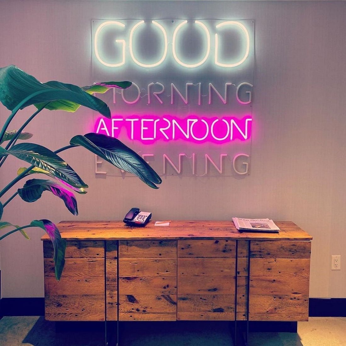 Good Morning Good Afternoon Good Evening Led Sign Business Neon Sign - Shineneon