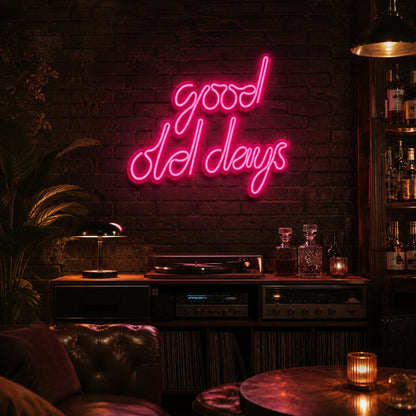 Good Old Days Vintage LED Neon Sign real lifestyle scene