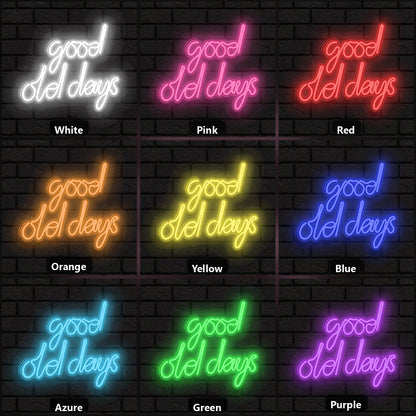 Good Old Days Vintage LED Neon Sign color grid