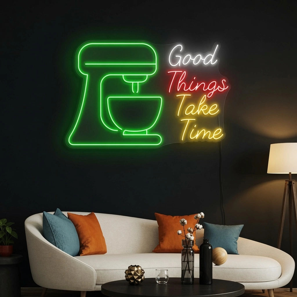 Good Things Take Time Wall Decor LED Neon Sign - 02 High-Converting Product Image