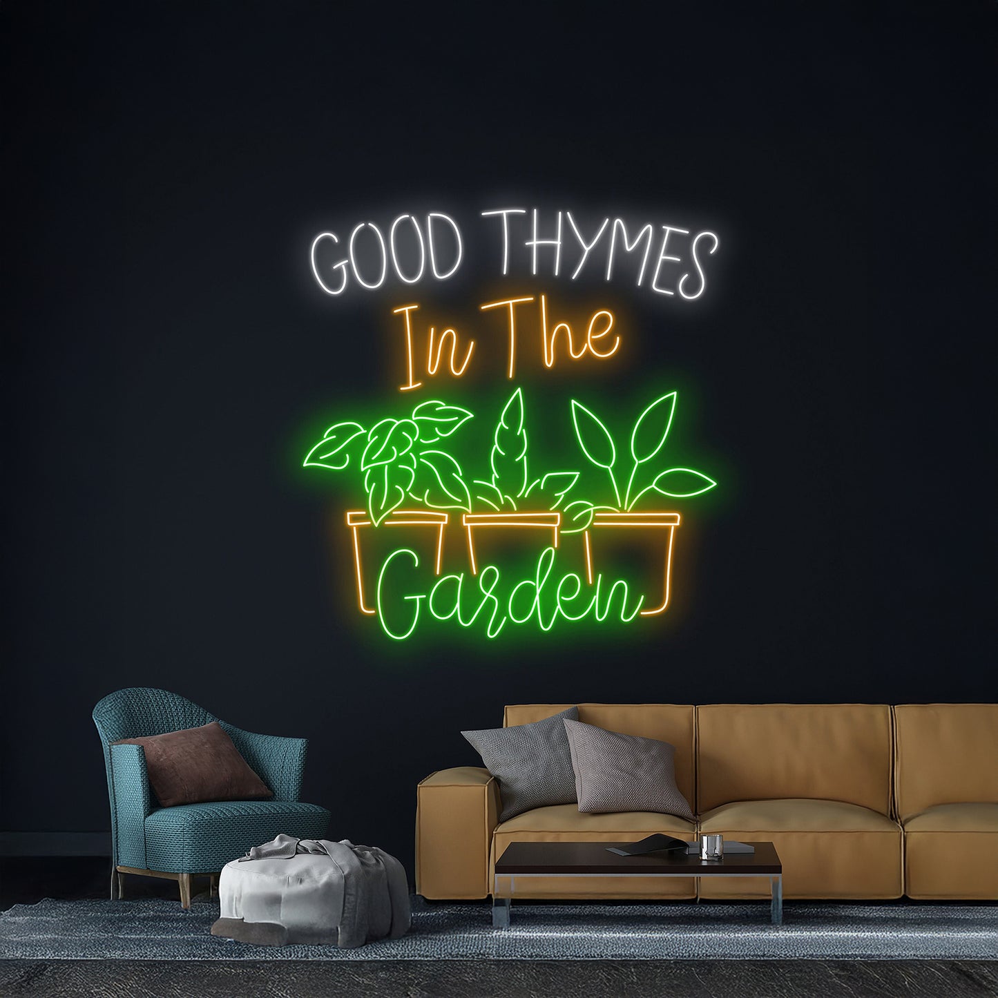 Good Thymes In The Garden Neon Light