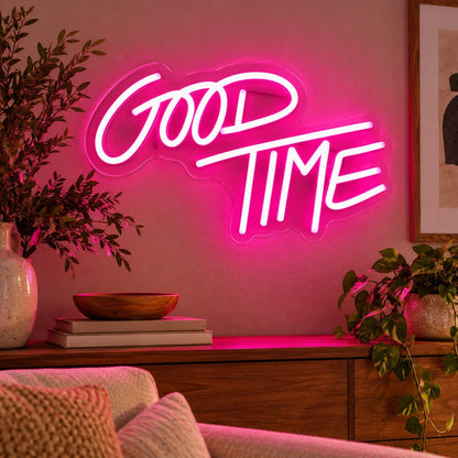 Good Time Pink LED Neon Sign - Shineneon