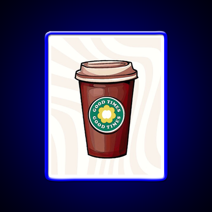 Good Times Coffee Cup Cafe Led Neon Sign Espresso Bar Art Rgb Color