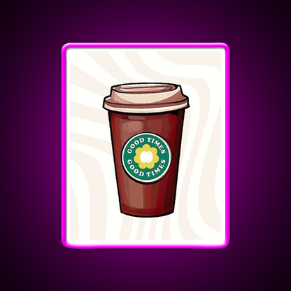 Good Times Coffee Cup Cafe Led Neon Sign Espresso Bar Art Rgb Color