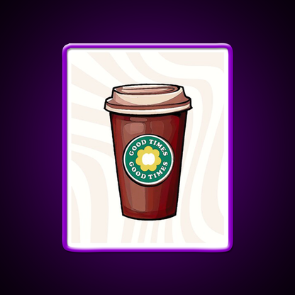 Good Times Coffee Cup Cafe Led Neon Sign Espresso Bar Art Rgb Color