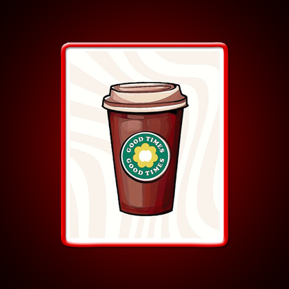 Good Times Coffee Cup Cafe Led Neon Sign Espresso Bar Art Rgb Color