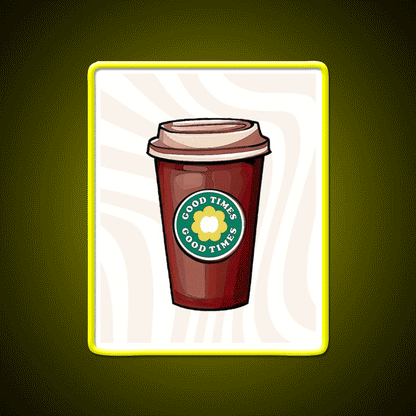 Good Times Coffee Cup Cafe Led Neon Sign Espresso Bar Art Rgb Color