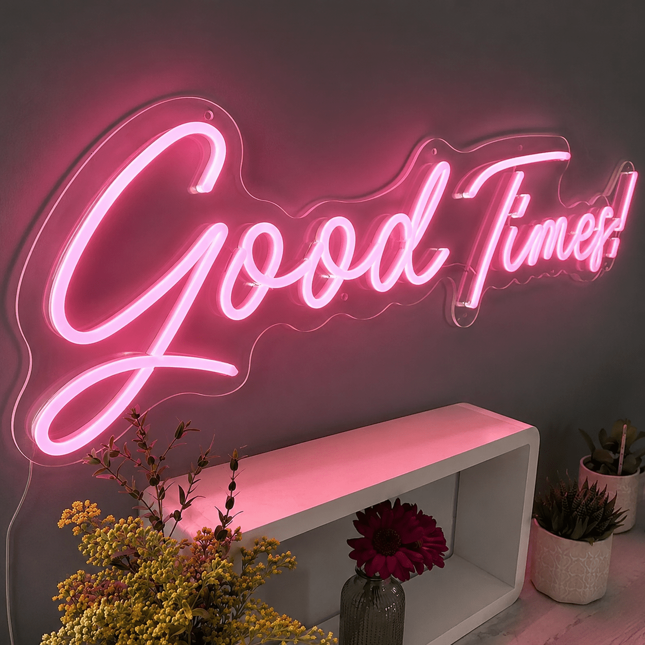 Good Times LED Neon Sign Bedroom Wall Art - Shineneon