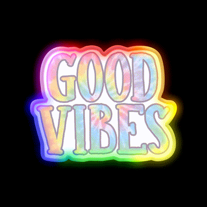 Good Vibes 2 Cafe Led Neon Sign Espresso Bar Art Rgb Color