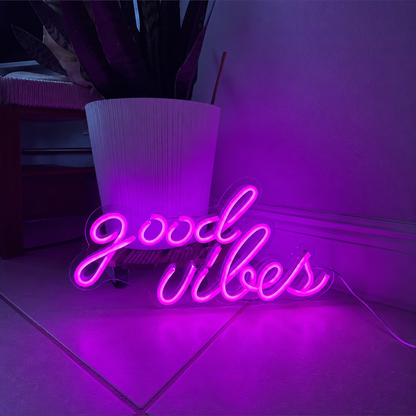 Good Vibes Acrylic LED Neon Sign - 01 Original Product Image