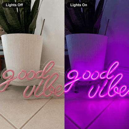 Good Vibes Acrylic LED Neon Sign - Shineneon
