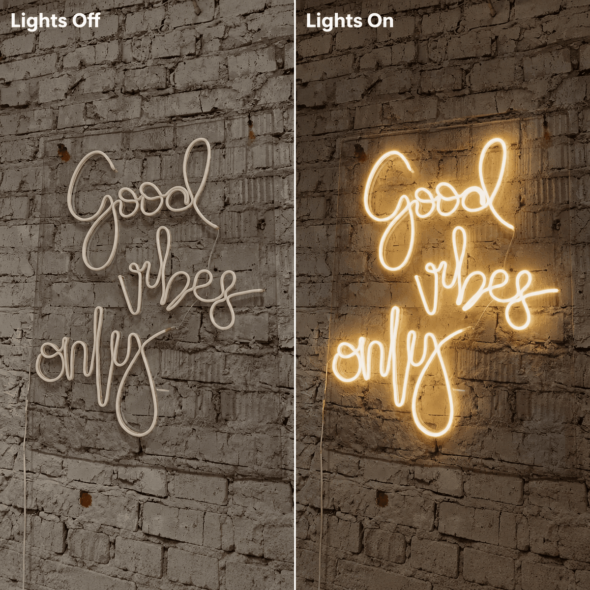 Good Vibes Acrylic Wall Light LED Neon Sign - Shineneon