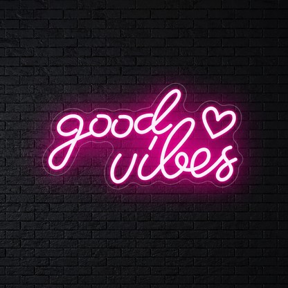 Good Vibes Aesthetic Room Decor LED Neon Sign - 01 Original Product Image
